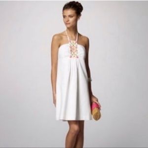Lilly Pulitzer White Daphne Dress with Multicolored Gems